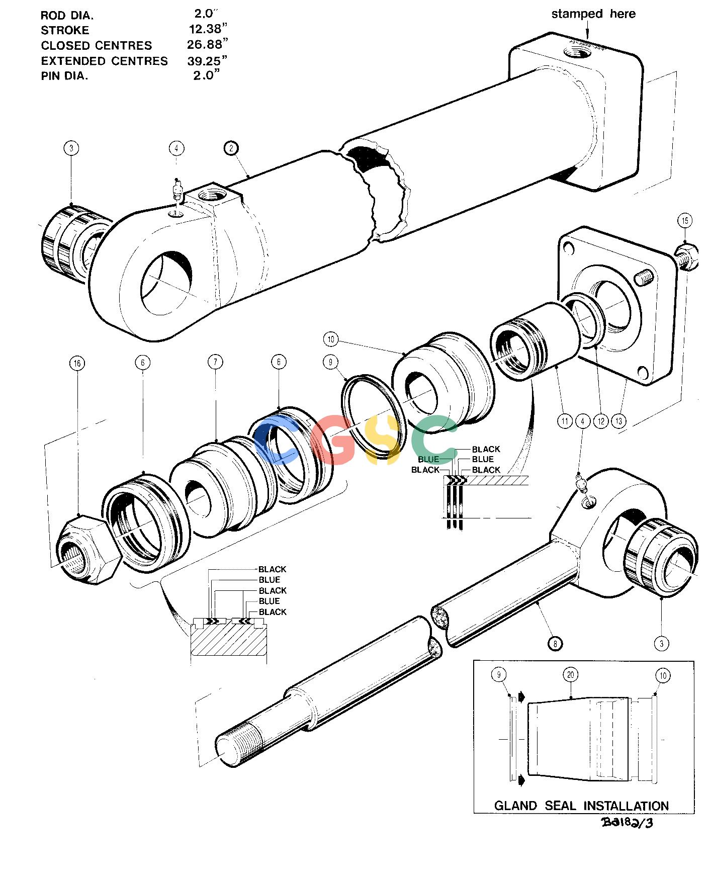 约翰迪尔零件查询TJ628 - ATTACHMENTS CYLINDER CLAMP 22`` HEAD ( 12840 - ) 2876-015/10 [2876-015/10]EPC John Deere online