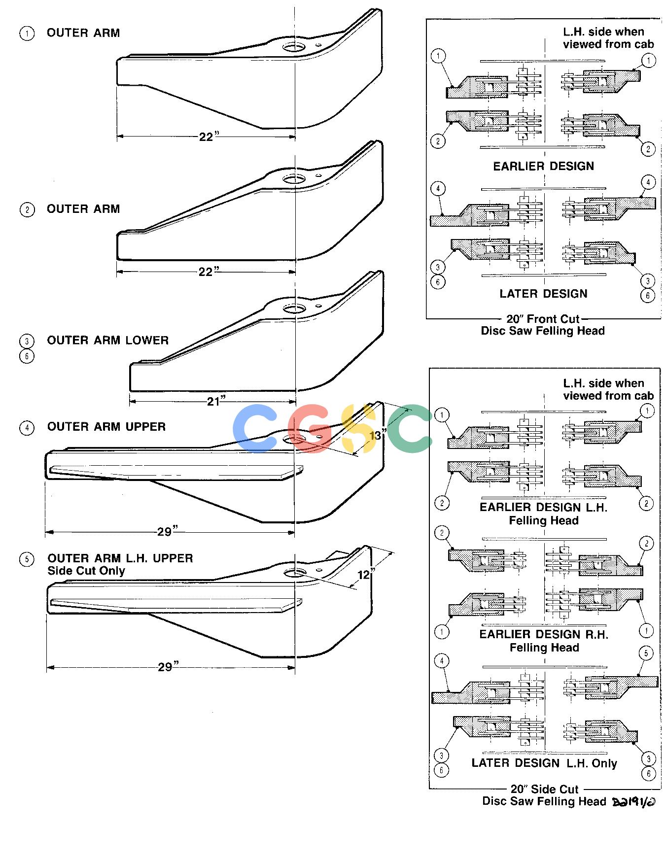 约翰迪尔零件查询TJ628 - ATTACHMENTS CLAMP ARMS OUTER 20`` HEAD ( 12101 - ) 4534-025/10 [4534-025/10]EPC John Deere online