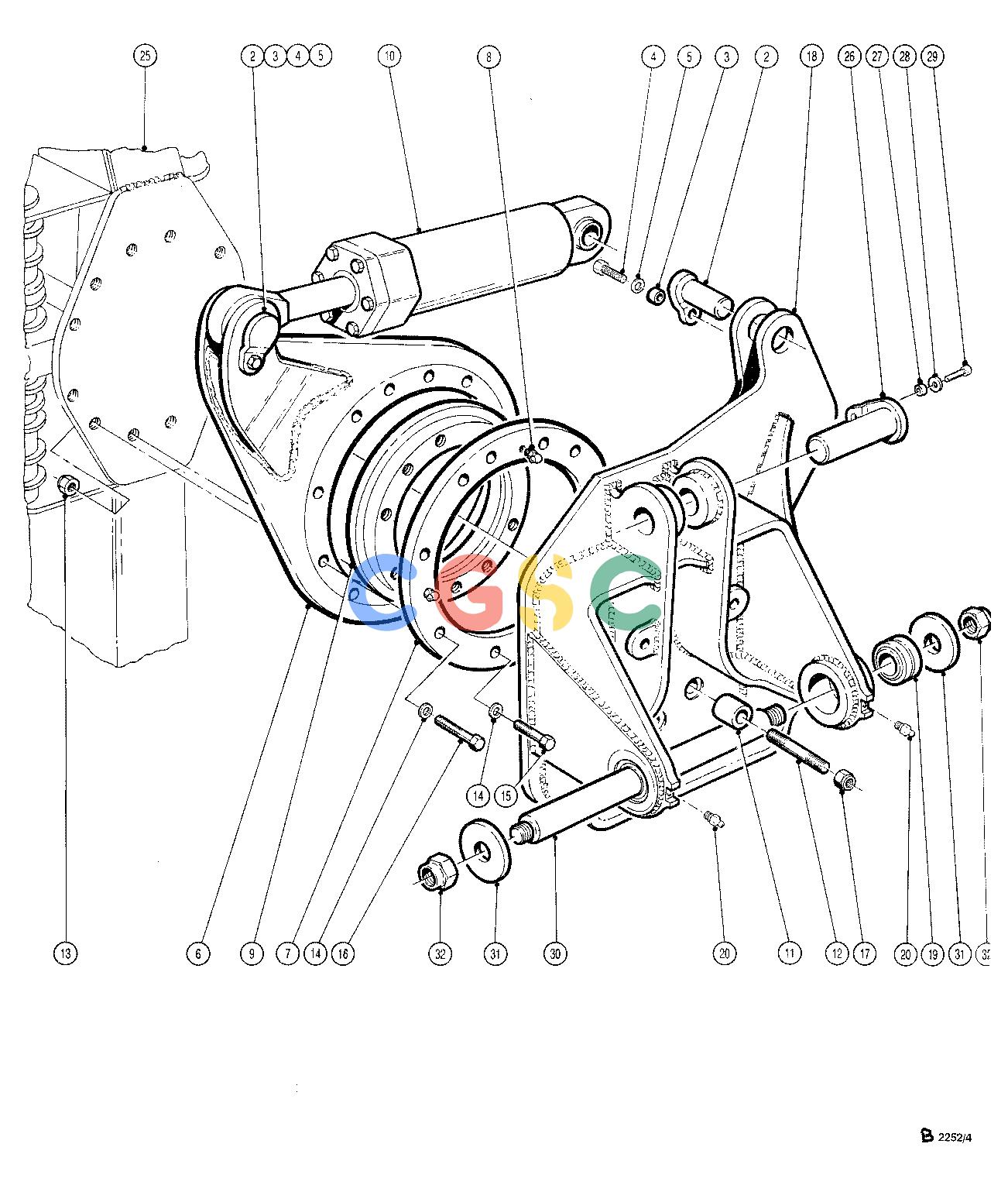 约翰迪尔零件查询TJ628 - ATTACHMENTS WRIST ASSEMBLY 22`` HEAD ( 65001 - 65033) 4542-026/10 [4542-026/10]EPC John Deere online