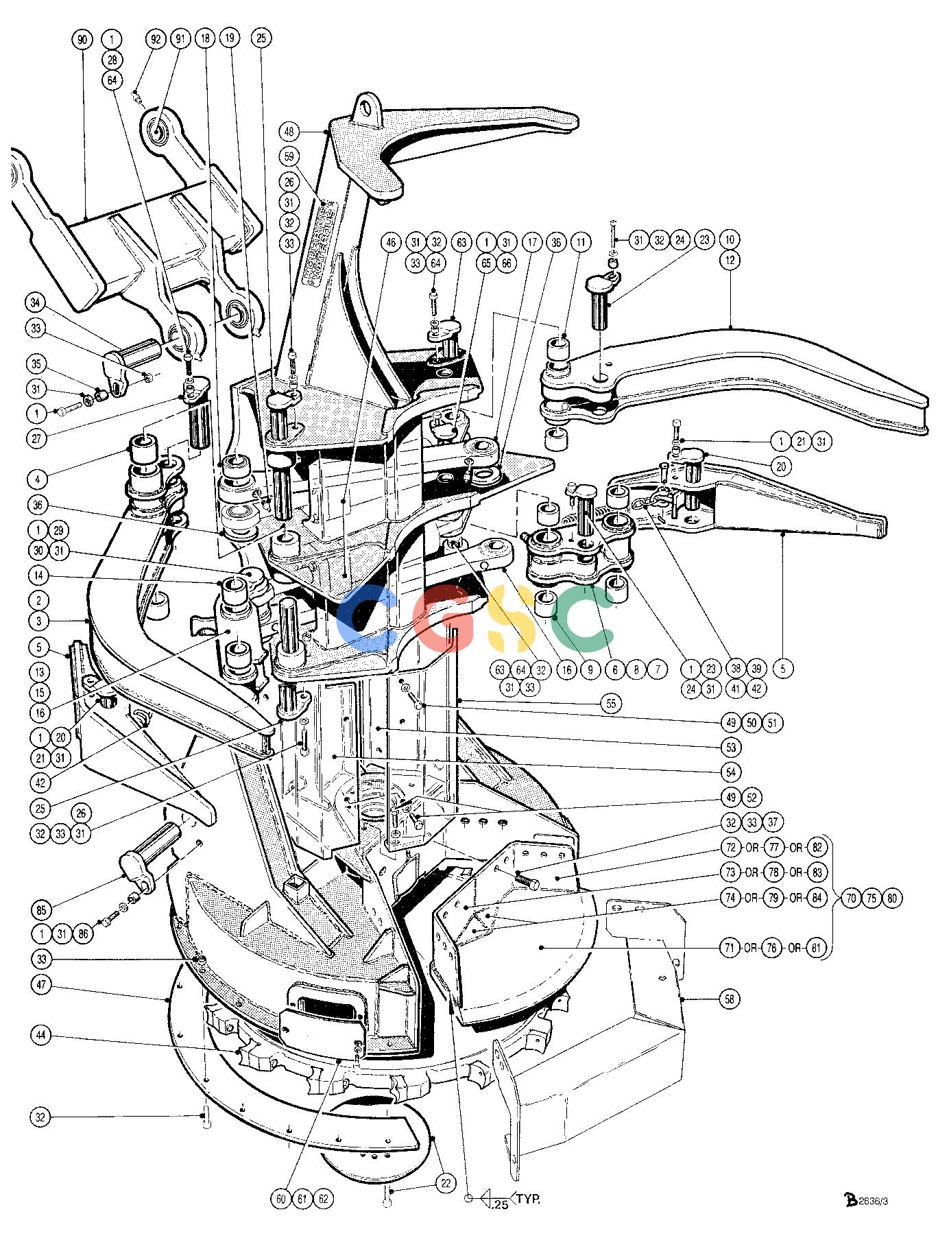 约翰迪尔零件查询JD643D - ATTACHMENTS FELLING HEAD 20`` ( 62271 - ) 4534-014/10 [4534-014/10]EPC John Deere online