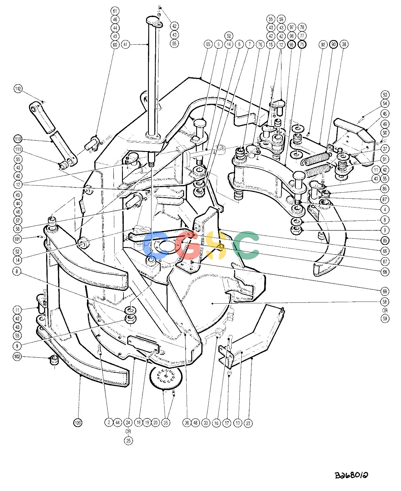 约翰迪尔零件查询FR5000 - ATTACHMENTS SAW GUARD 16`` HEAD ( 68004 - 68109) 4534-030/10 [4534-030/10]EPC John Deere online