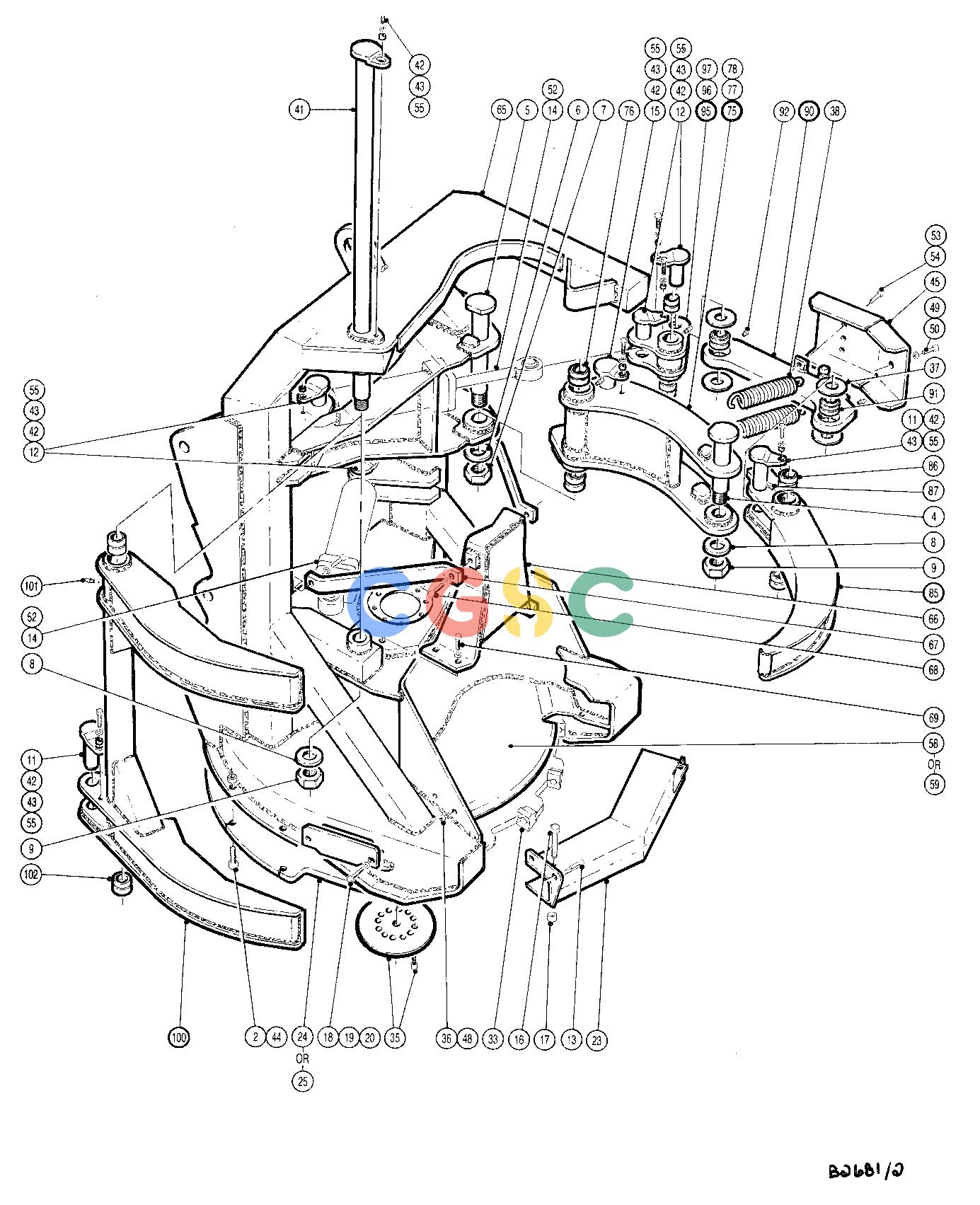 约翰迪尔零件查询FR4000 - ATTACHMENTS SAW GUARD 16`` HEAD ( 68004 - 68109) 4534-031/10 [4534-031/10]EPC John Deere online