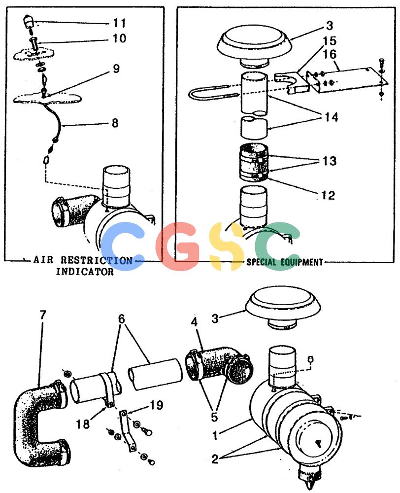 纽荷兰零件查询(65B) - MOTORGRADERS (A2.22[001]) - AIR CLEANER MOUNTING New Holland Constructuion