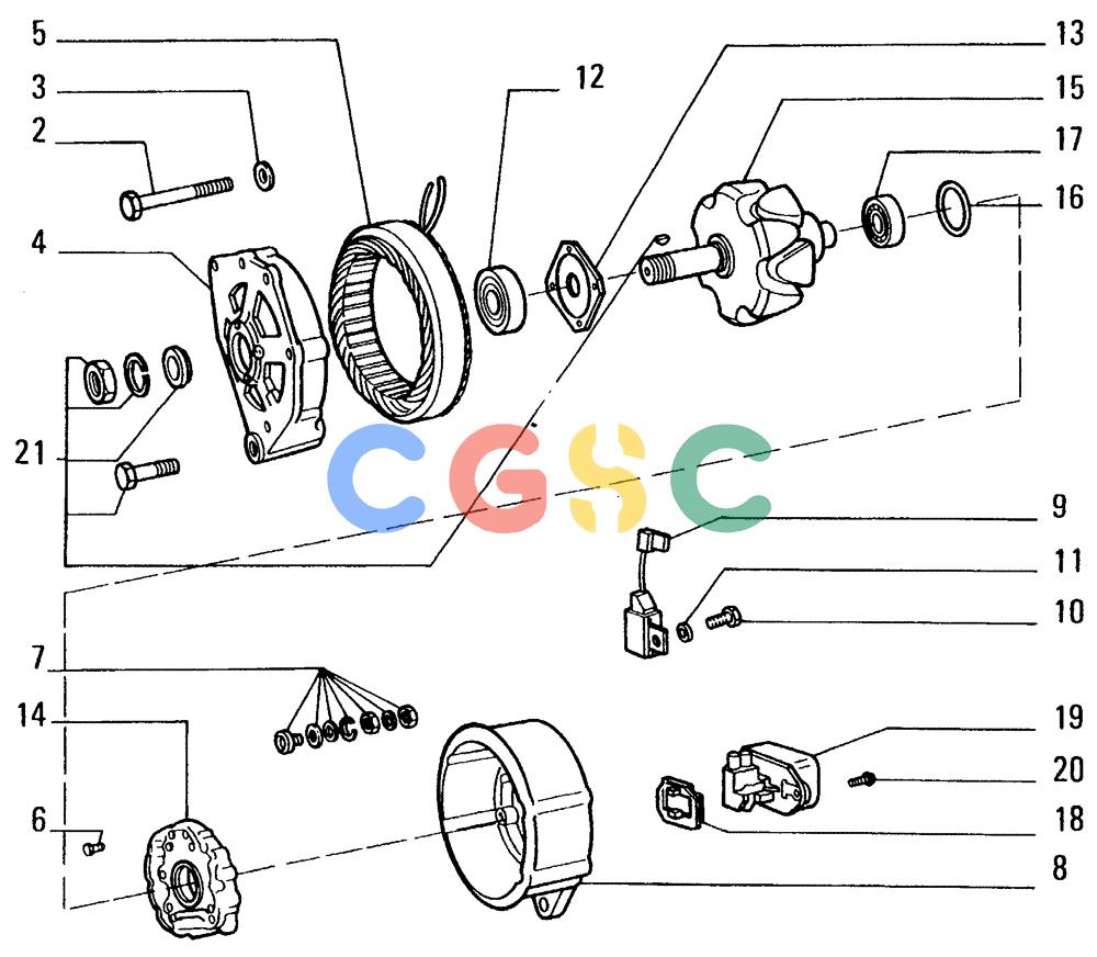 纽荷兰零件查询(FD14E) - CRAWLER DOZER (0.0400[002A]) - ALTERNATOR-COMPONENTS New Holland Constructuion