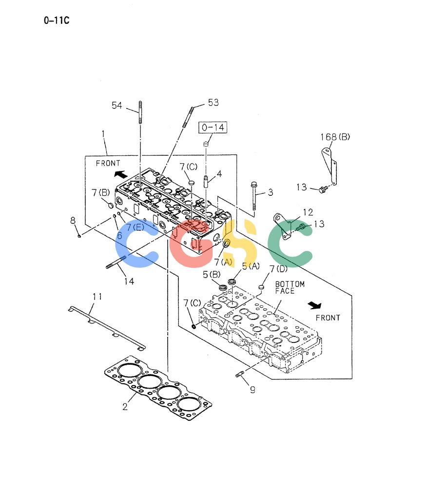 神钢零件查询(ED150-1E) - BLADE RUNNER EXCAVATOR/DOZER ASN YL05-00555 (11/03-12/04) (10-003) - CYLINDER HEAD Kobelco