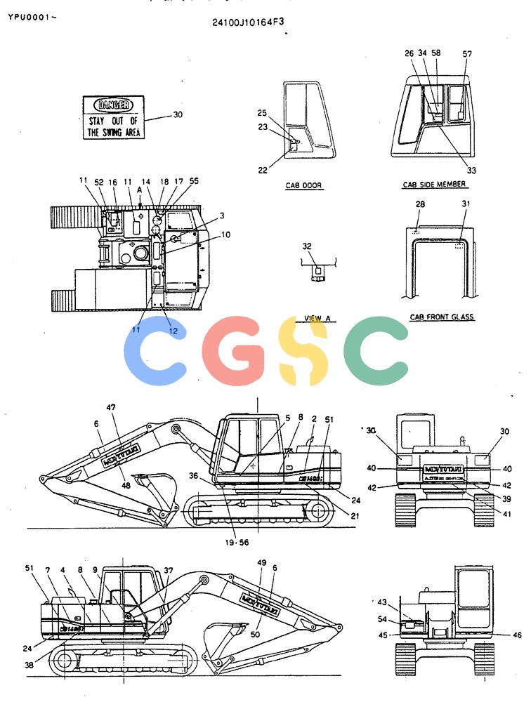 神钢零件查询(MD140BLC) - EXCAVATOR BTW YPU0001 - YPU0300 (1/80-12/06) (10-001) - LABEL, NAME-PLATE Kobelco