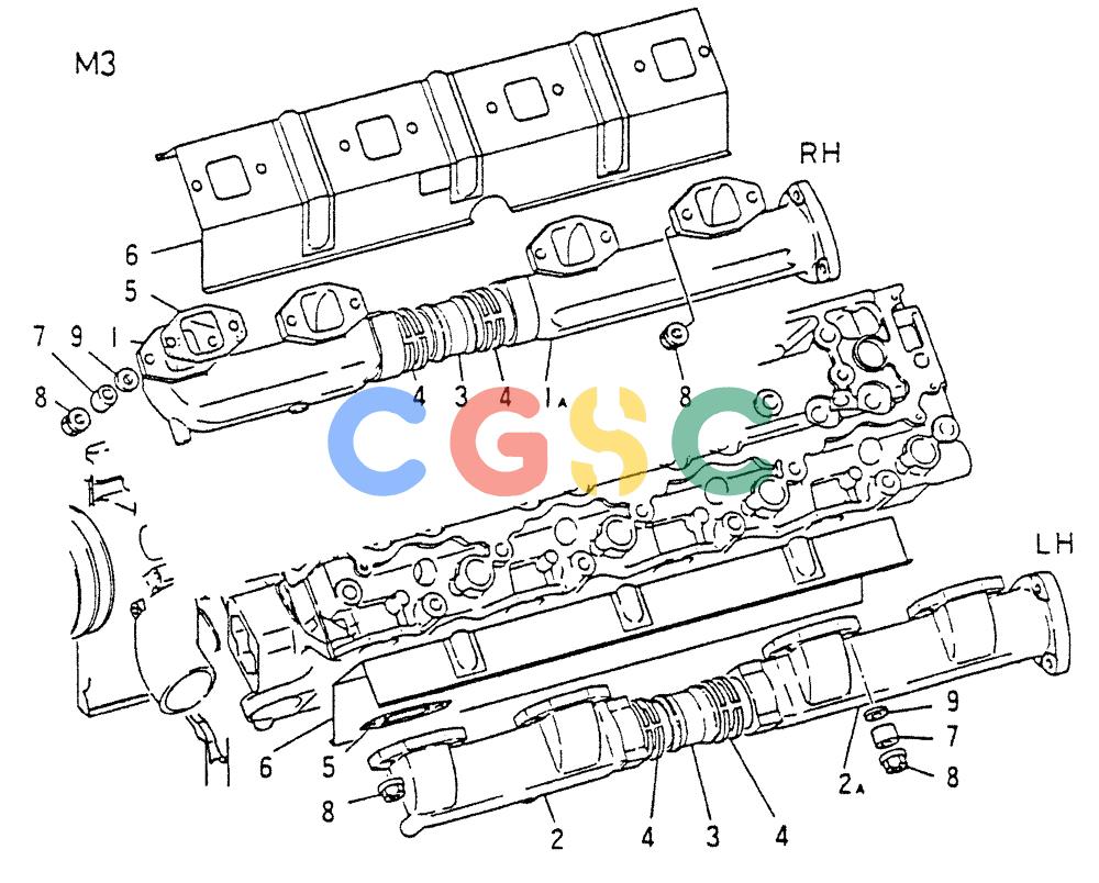 神钢零件查询(8DC9-T) - MITSUBISHI DIESEL ENGINE - K914 & K975 (1/79-12/06) (01-019[2]) - EXHAUST MANIFOLD Kobelco
