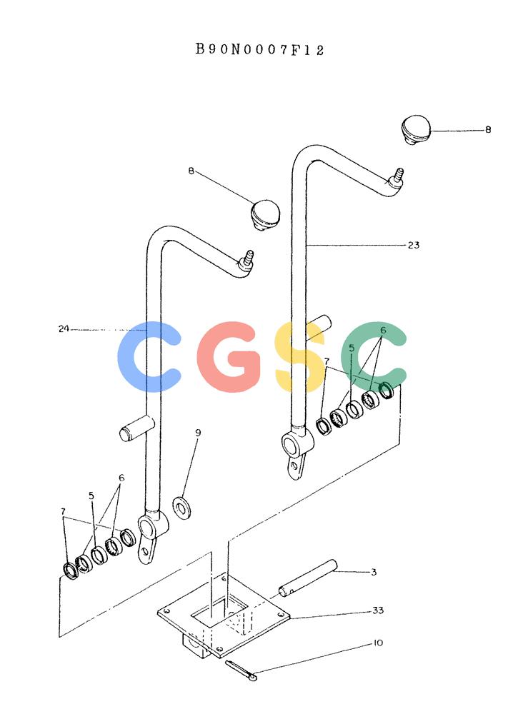 神钢零件查询(K903A) - EXCAVATOR BTW K2748 - K3928 (1/76-12/03) (03-003) - LEVER ASSY, CONTROL Kobelco