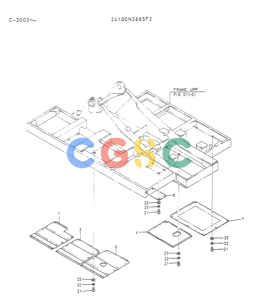 神钢零件查询(K912A) - EXCAVATOR BTW LC-2003 - LC-2016 (1/85-12/03) (02-018) - COVER ASSY, UNDER (FOR EXTREME HEAT) Kobelco
