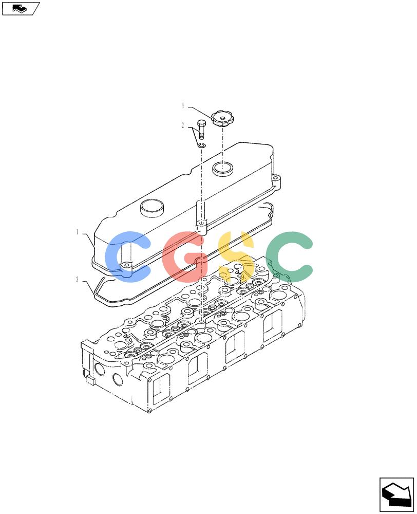 纽荷兰零件查询(E135BSRLC) - CRAWLER EXCAVATOR ASN YH06-08001 (08-003[00]) - ROCKER COVER New Holland Constructuion