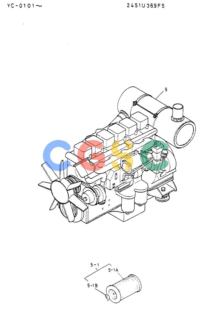 神钢零件查询(MD300LC) - EXCAVATOR BTW YC0101 - YC0300 (1/80-12/06) (05-002) - ENGINE ASSY Kobelco