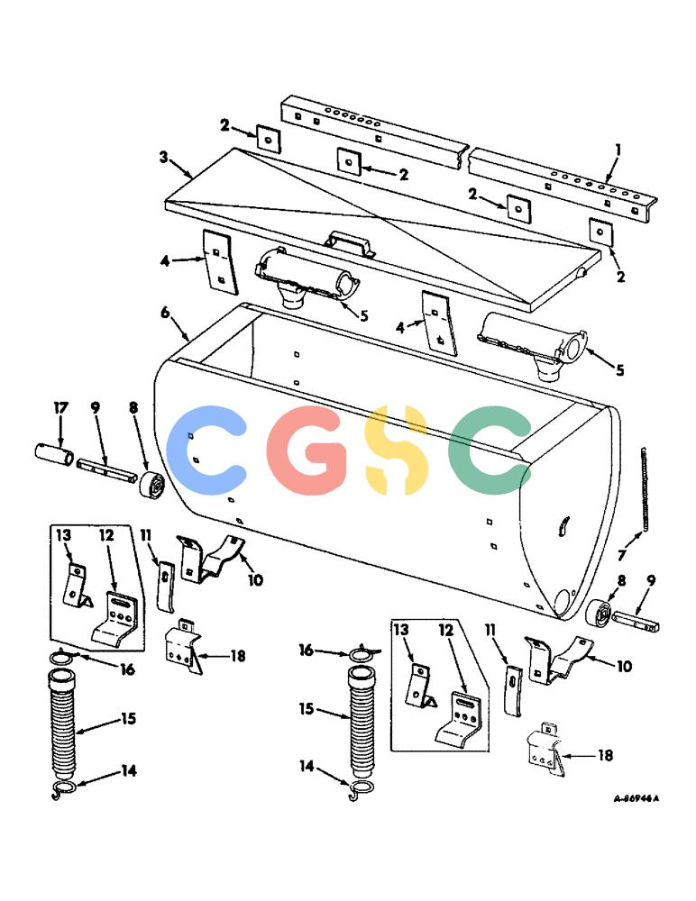 凯斯零件查询(DRY) - FERTILIZER UNITS (2-ROW & 6-ROW) - 1965 (1/65-12/88) (A-012) - DRY FERTILIZERS, METAL HOPPERS, HOSES AND SUPPORTS, FOR TWO ROW Case Agriculture