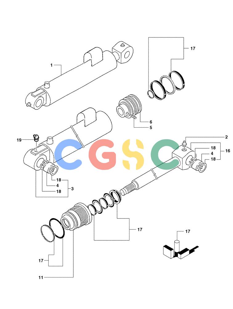 纽荷兰零件查询(DC70) - CRAWLER DOZER (N.A. VERSION) (4/99-) (3.445[02A]) - ANGLE CYLINDERS DC70 - STD S/N 13041002 TO S/N 13041067, LGP S/N 13045015 & DOWN New Holland Constructuion