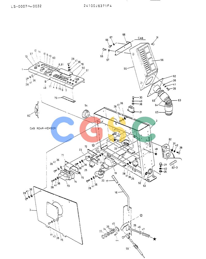 神钢零件查询(K916LC) - EXCAVATOR ASN YS0119 (1/87-12/03) (05-009) - PANEL ASSY,INST (WRIST CONTROL TYPE) Kobelco