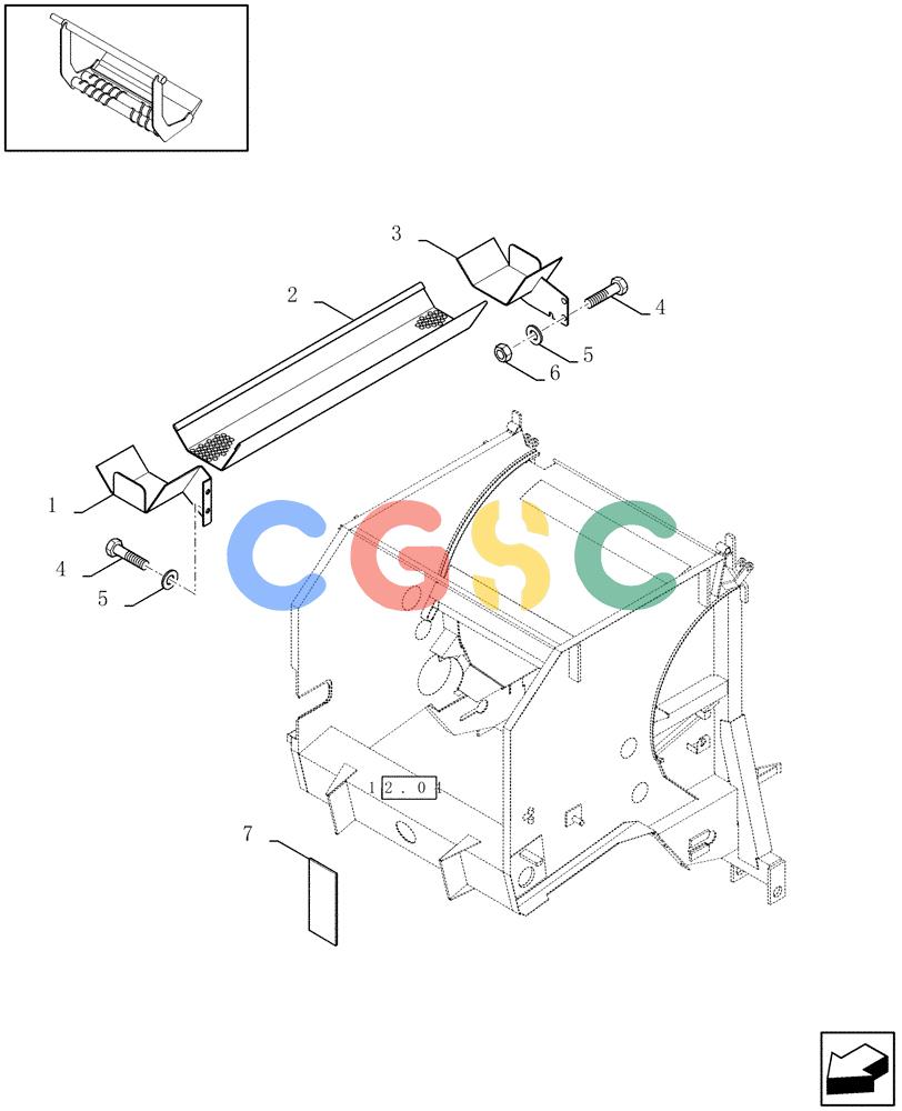 凯斯零件查询(RBX341) - SILAGE PACK ROUND BALER (3/03-12/05) (15.12[01]) - SUPPORT FOR WRAPPING SYSTEM Case Agriculture