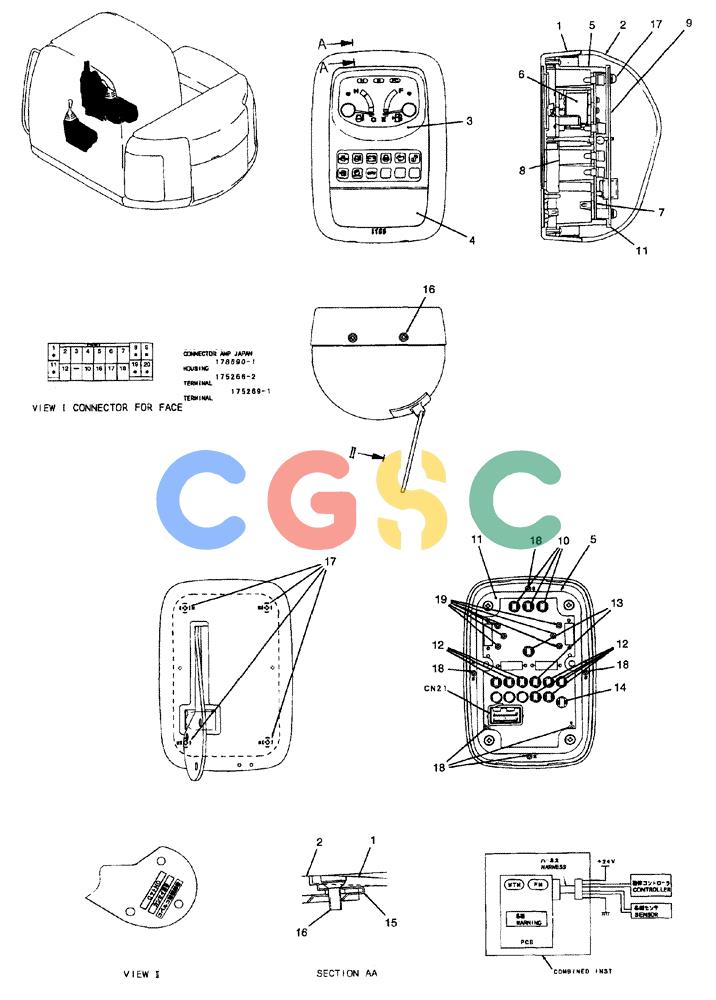 纽荷兰零件查询(EH70) - MIDI CRAWLER EXCAVATOR (N.A.) (1/05-) (060) - GAUGE, CLUSTER New Holland Constructuion