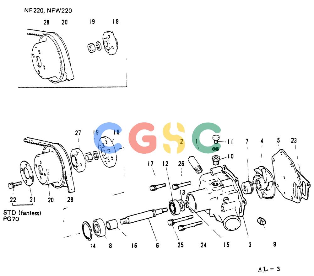 神钢零件查询(65R5P) - MITSUBISHI DIESEL ENGINE - LK300A WHEEL LOADER (1/06-12/06) (06-001) - WATER PUMP Kobelco