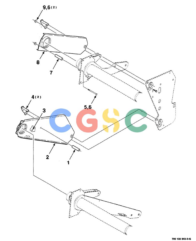 凯斯零件查询(RS561A) - CASE IH ROUND BALER (1/99-12/00) (6-014) - TENSION MOUNTING ASSEMBLY, RIGHT Case Agriculture