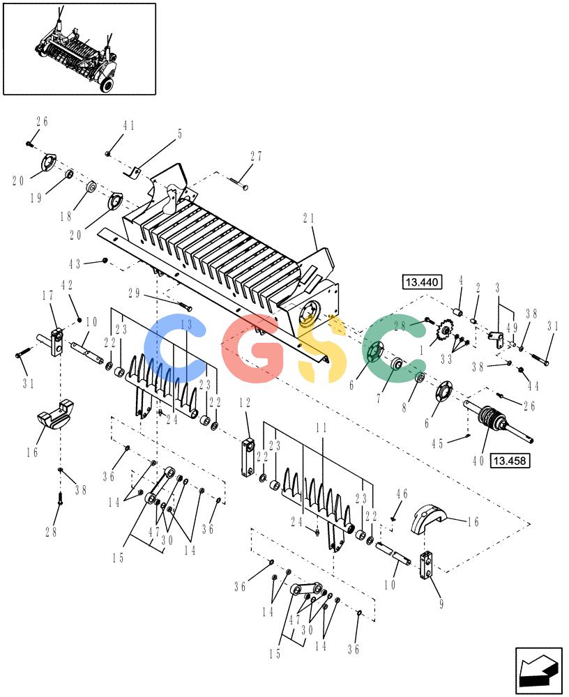 凯斯零件查询(RBX562) - CASE IH ROUND BALER (9/02-7/05) (13.530) - STUFFER FEEDER Case Agriculture