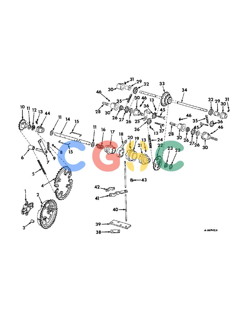 凯斯零件查询(DRY) - FERTILIZER UNITS (4-ROW & 6-ROW). (1/66-12/69) (A-111) - DRY FERTILIZERS, DRIVE UNIT Case Agriculture