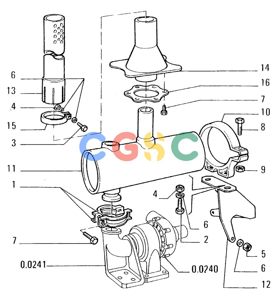 纽荷兰零件查询(FD14E) - CRAWLER DOZER (0.1450[001]) - MUFFLER New Holland Constructuion