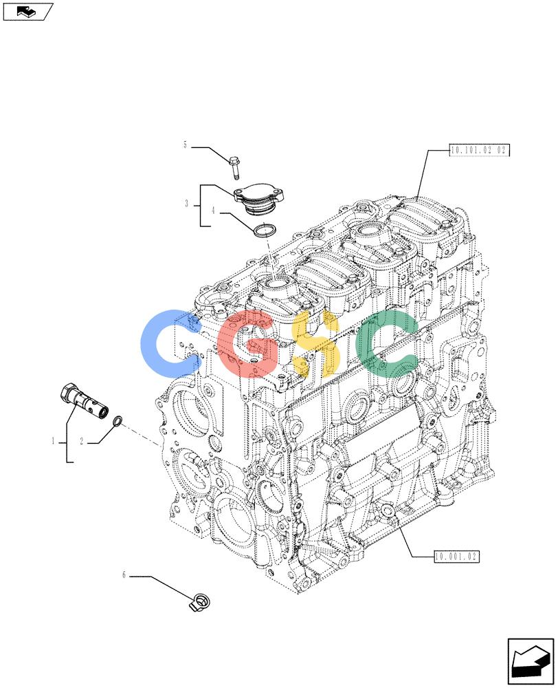 纽荷兰零件查询(F5CE5454C*A003) - ENGINE 504387948 - 84171653 (10.304.02) - ENGINE OIL DIPSTICK (504183276) New Holland Constructuion