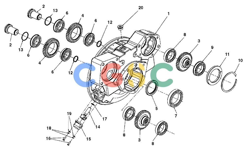 纽荷兰零件查询(AD250 (3.5 VERSION)) - ARTICULATED DUMP TRUCK (7/01-) (1.211[06]) - GEARBOX - INPUT ASSEMBLY New Holland Constructuion