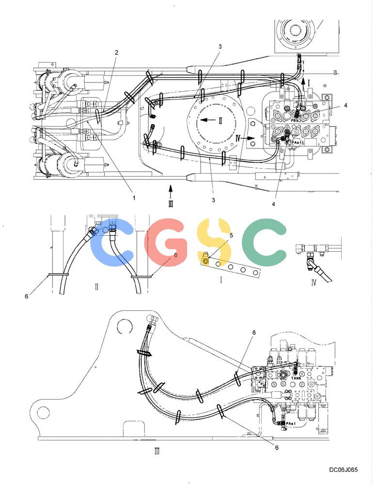 纽荷兰零件查询(E215B) - CRAWLER EXCAVATOR - TIER 3 (NA) - ASN N7DA21001 (1/07-) (5.008[00]) - CONTROL LINES, VALVE (HOLDING VALVE) (YN64H00198F1) New Holland Constructuion