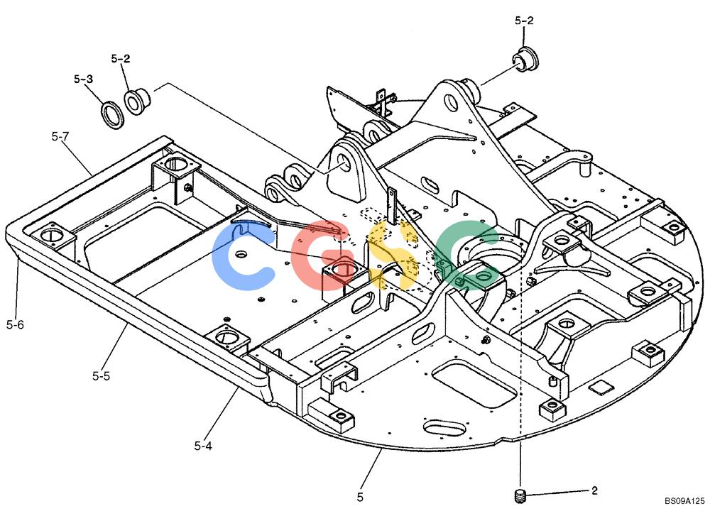 神钢零件查询(ED150) - BLADE RUNNER EXCAVATOR/DOZER ASN YH02-01384 (4/02-12/03) (01-001) - FRAME ASSY, UPPER Kobelco