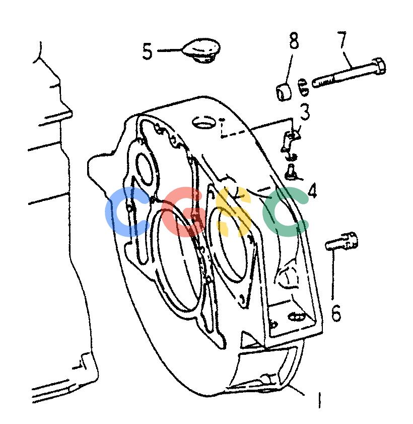 神钢零件查询(6DR5) - MITSUBISHI DIESEL ENGINE (1/06-12/06) (01-004) - FLYWHEEL HOUSING Kobelco