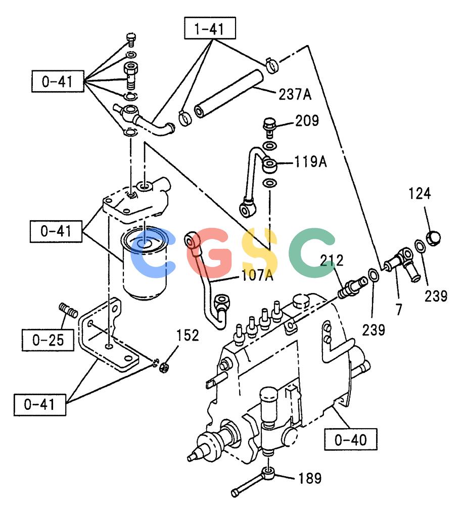 纽荷兰零件查询(E70SR) - MIDI CRAWLER EXCAVATOR ASN YT04-07175 (08-019) - FUEL PUMP AND PIPE New Holland Constructuion