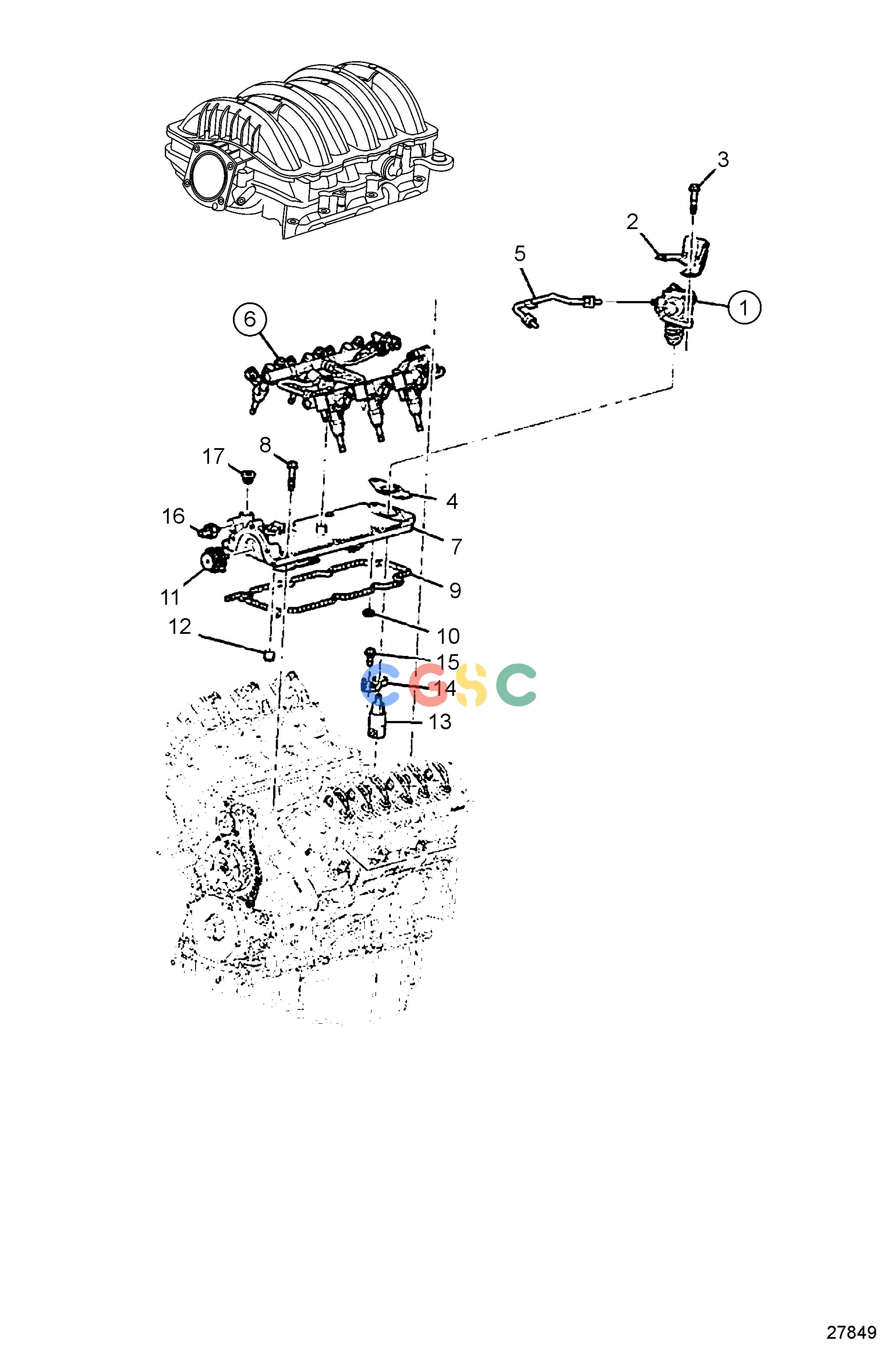沃尔沃零件查询V6-280-J; V6-240-J; V6-200-JFuel SystemHigh Pressure Fuel Injection SystemEPC Volvo Penta Parts catalog