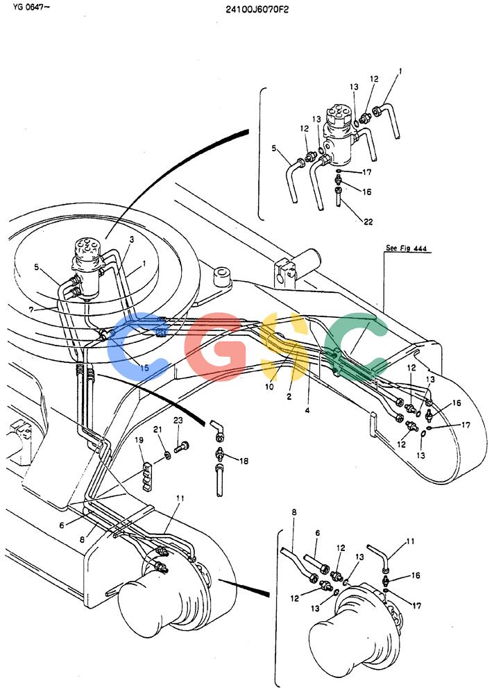 神钢零件查询(MD180LC) - EXCAVATOR ASN YG0647 (1/80-12/06) (06-009) - HYDR LINES, LOW Kobelco
