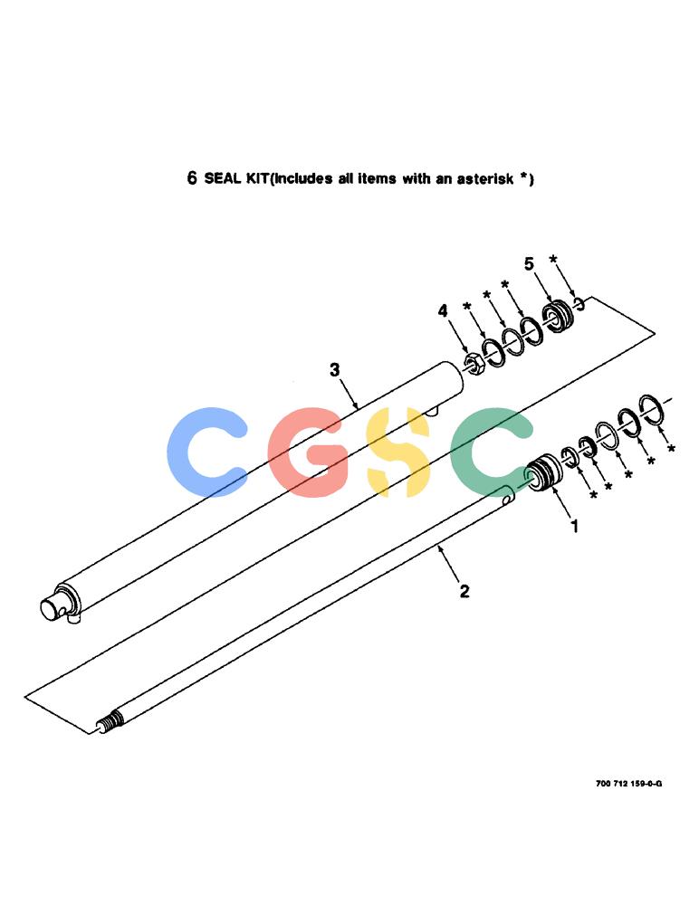 凯斯零件查询(8465) - CASE IH AUTO ROUND BALER (1/91-12/97) (8-28) - HYDRAULIC CYLINDER ASSEMBLY, TAILGATE, 700712159 HYD. CYL. ASSY. COMPLETE, 1-3/4" BORE X 32" STROKE Case Agriculture
