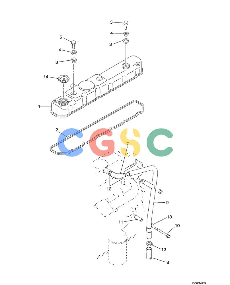 纽荷兰零件查询(E215) - CRAWLER EXCAVATOR (NA) - ASN N6DA21215 (1/06-) (02 -30[00]) - CYLINDER HEAD AND COVER New Holland Constructuion