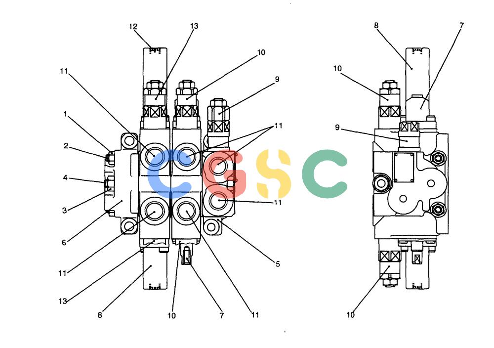 纽荷兰零件查询(EH80) - MIDI CRAWLER EXCAVATOR ASN LF04-02000 (N4TA18001 thru N4TA18010, ASN N5TA18011 -) (NA) (1/ (209) - VALVE ASSEMBLY, CONTROL (DOZER AND EXTRA) New Holland Constructuion