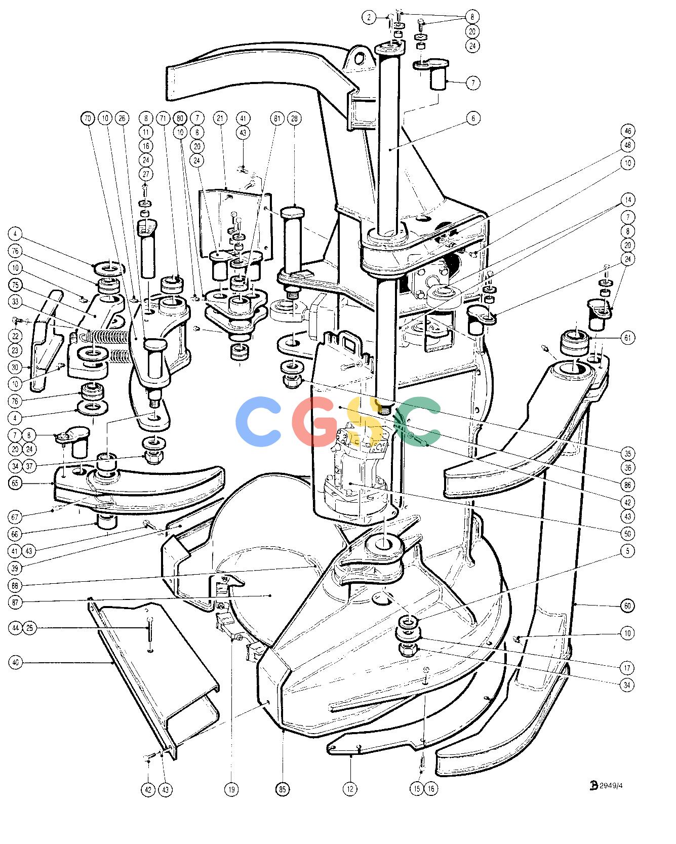 约翰迪尔零件查询TJ608 - ATTACHMENTS FELLING HEAD 18`` ( 601004 - ) 4534-012/10 [4534-012/10]EPC John Deere online