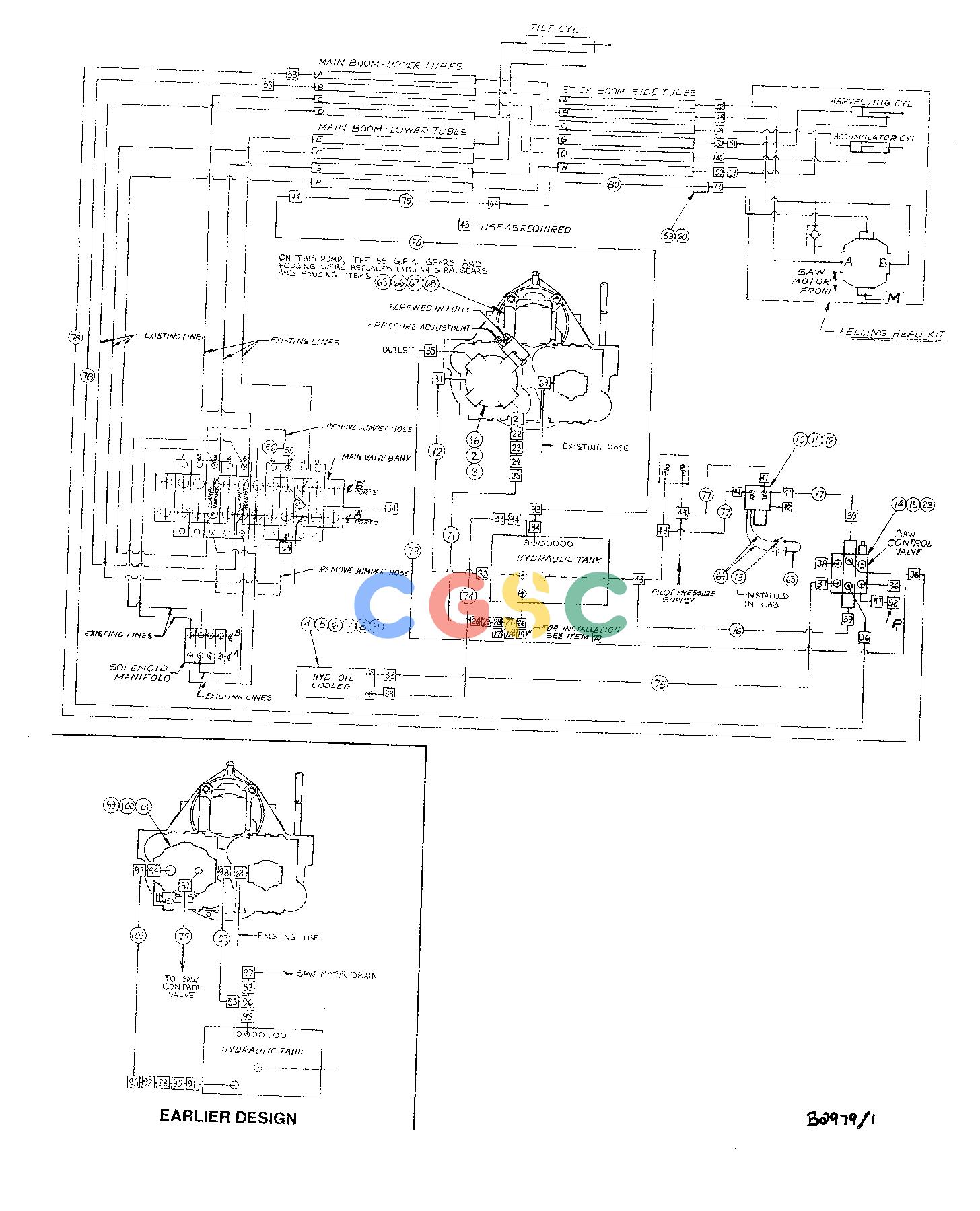 约翰迪尔零件查询TJ2500 - ATTACHMENTS HYDRAULIC SYSTEM MACHINE 20`` HEAD ( 62001 - ) 2000-165/10 [2000-165/10]EPC John Deere online