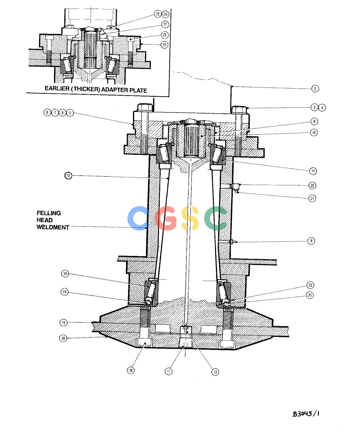 约翰迪尔零件查询T400 - ATTACHMENTS DISC SAW DRIVE 20`` HEAD ( 62001 - ) 4541-010/12 [4541-010/12]EPC John Deere online