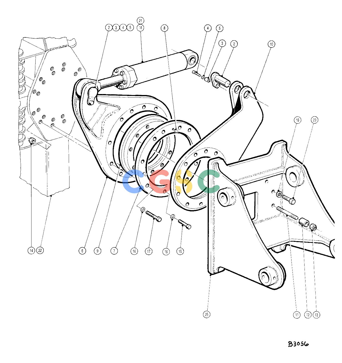 约翰迪尔零件查询JD793D - ATTACHMENTS WRIST ASSEMBLY 22`` HEAD ( 12751 - 12999) 4542-013/10 [4542-013/10]EPC John Deere online