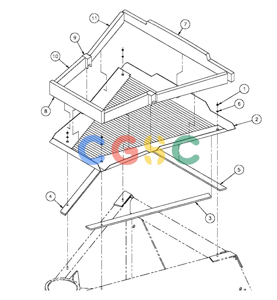 凯斯零件查询(FLX3330B) - FLOATER (12/99-9/02) (04-012) - RADIATOR SCREEN ASSEMBLY-TOP Case Agriculture