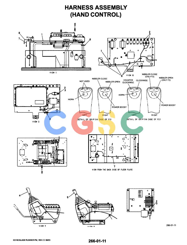 神钢零件查询(ED190LC-6E) - BLADE RUNNER EXCAVATOR/DOZER BTW YL03U0136 - YL03U0292 (1/05-12/06) (01-077[01]) - HARNESS ASSEMBLY (HAND CONTROL) Kobelco