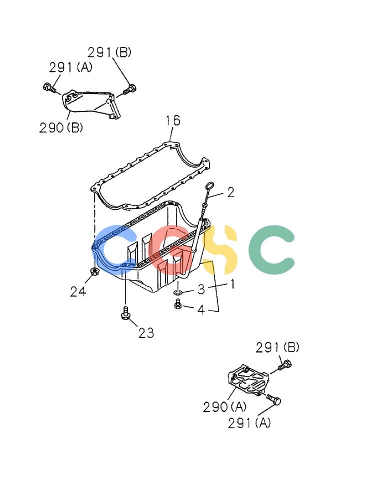 纽荷兰零件查询(EH80) - MIDI CRAWLER EXCAVATOR ASN LF04-02000 (N4TA18001 thru N4TA18010, ASN N5TA18011 -) (NA) (1/ (223) - OIL PAN - OIL LEVEL New Holland Constructuion