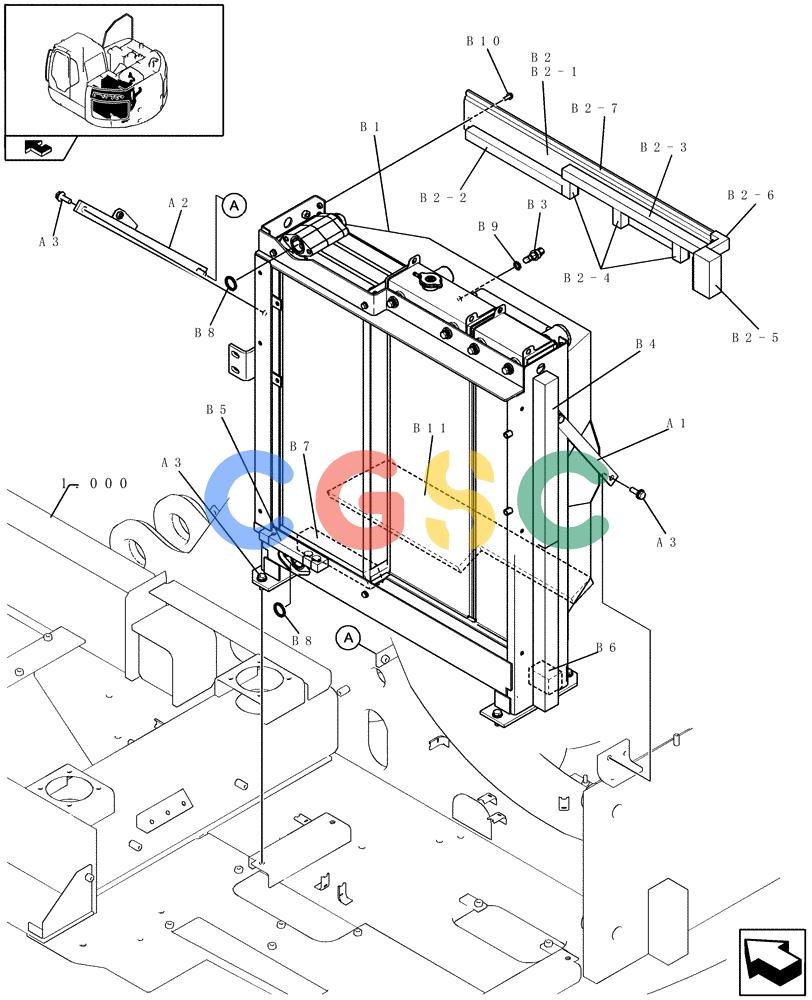 纽荷兰零件查询(E235BSR) - CRAWLER EXCAVATOR (5/07-) (0.003[01]) - RADIATOR New Holland Constructuion