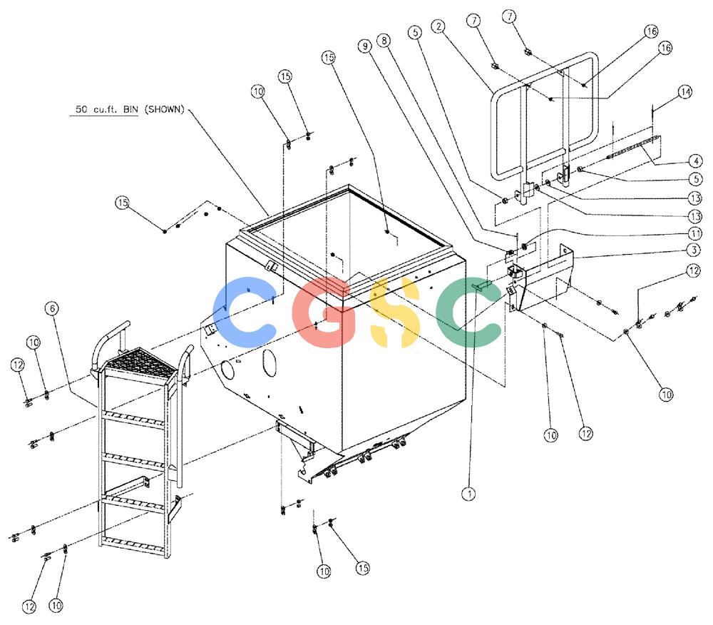 凯斯零件查询(810) - FLEX-AIR APPLICATOR - 2009 (9/09-12/11) (02-055) - LADDER GROUP, DOUBLE & TRIPLE BIN Case Agriculture