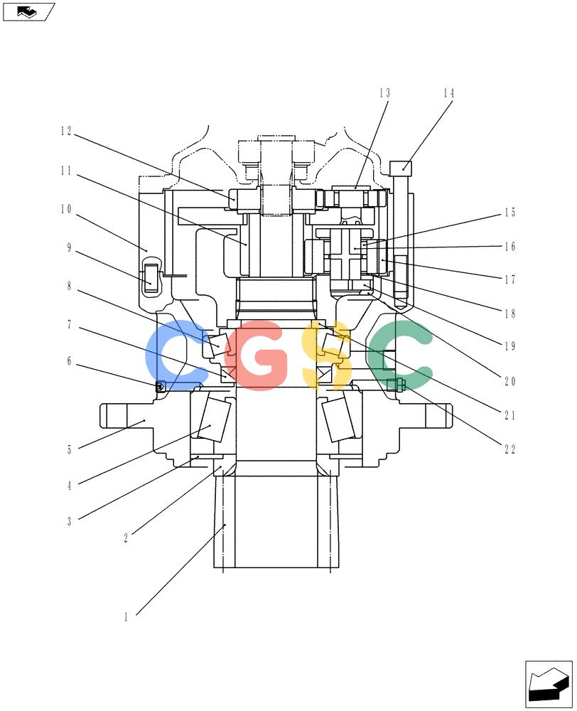 纽荷兰零件查询(E70BSR) - COMPACT CRAWLER EXCAVATOR ASN YT06-18001 (01-016[03]) - SWING MOTOR INSTALLATION New Holland Constructuion