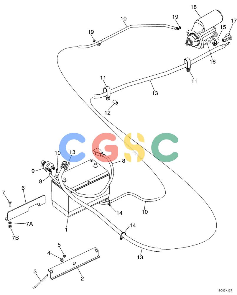 纽荷兰零件查询(DC85) - CRAWLER DOZER (8/04-) (04-05) - BATTERY, SINGLE - CABLES New Holland Constructuion