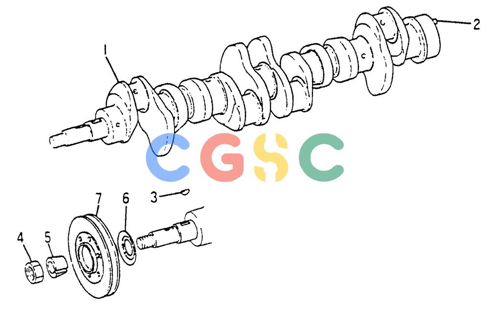 神钢零件查询(6DR5) - MITSUBISHI DIESEL ENGINE (1/06-12/06) (01-011) - CRANKSHAFT AND PULLEY Kobelco