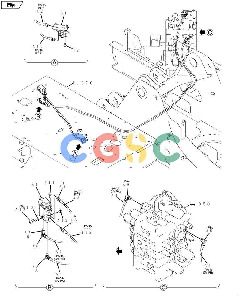 纽荷兰零件查询(E235BSR) - CRAWLER EXCAVATOR (5/07-) (1.084[07]) - PILOT PIPING - NIBBLER & BREAKER New Holland Constructuion
