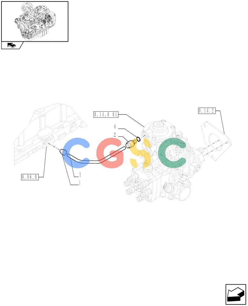 神钢零件查询(F4GE9684B J604) - ENGINE - 504360953 - 84152355 (1/08-12/10) (0.14.6) - INJECTION EQUIPMENT - PIPING (2852349) Kobelco